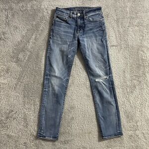 American Eagle Jeans Men Size 28x32 Slim Straight Medium Wash Stretch Blue Denim